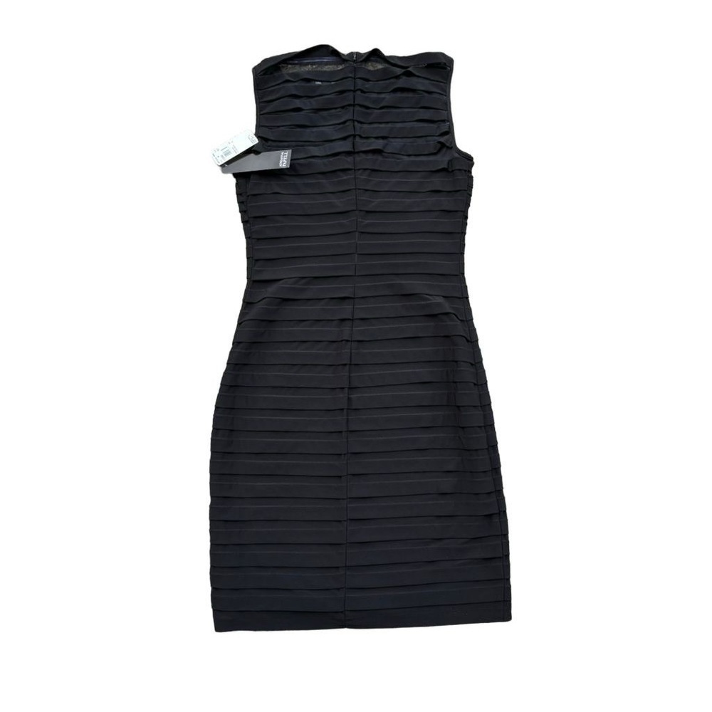 Adrianna Papell Sheath Cocktail Dress Black Knee Length Size 4 NWT - Picture 2 of 6